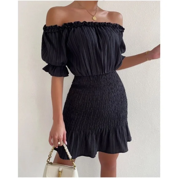 Boho Off shoulder Ruffle Dress - Picture 6 of 10